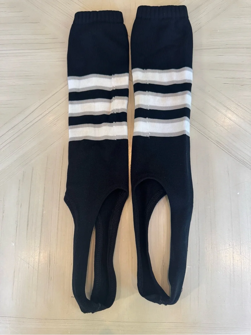 EvoShield Baseball Softball Stirrups Black White Gray Stripes - Adult New